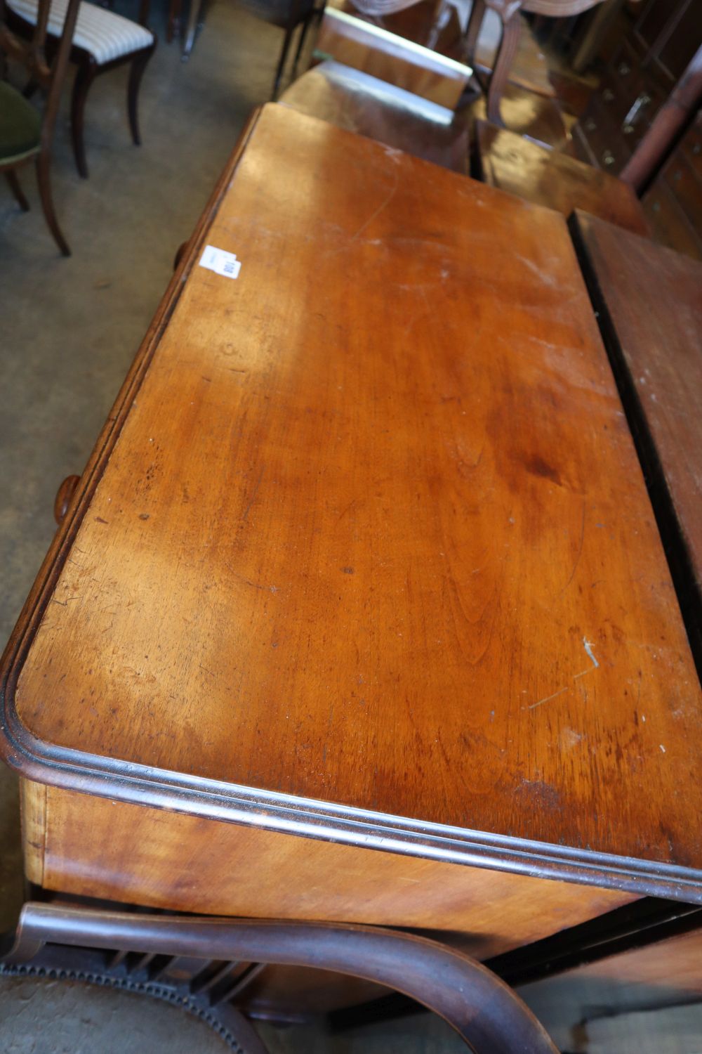 A Victorian mahogany chest of two short and three graduated long drawers, width 105cm